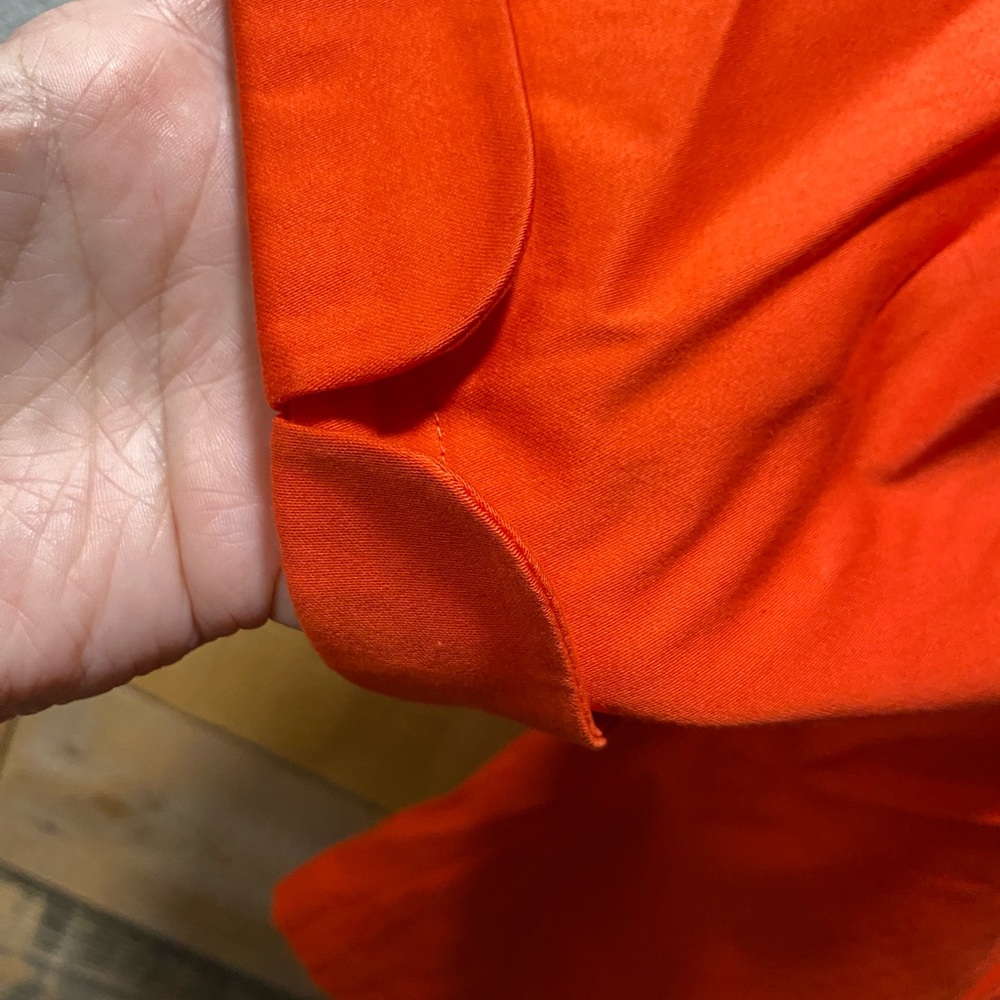 NWT Coldwater Creek Orange Red Fitted Tailored Collared Short Sleeve Jacket - Picture 8 of 10